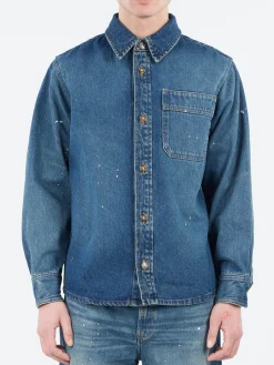 A.P.C. - Basile Denim Overshirt in Washed Denim