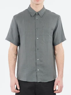 A.P.C. - Bellini Logo Short-Sleeve Shirt in Anthracite
