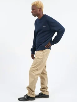 A.P.C. - Boxy Petit VPC Sweatshirt in Dark Navy and Ecru