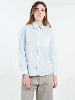 A.P.C. - Boyfriend Brodee Shirt in Pale Blue