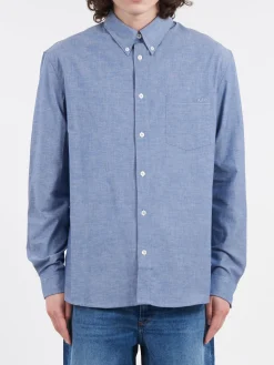 A.P.C. - Edouard Brodee Shirt in Indigo
