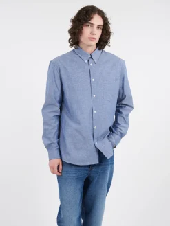 A.P.C. - Edouard Brodee Shirt in Indigo