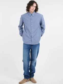 A.P.C. - Edouard Brodee Shirt in Indigo