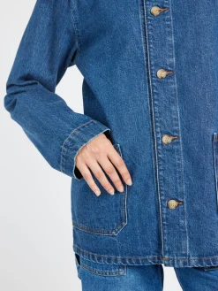 A.P.C. - Kerlouan Logo Jacket in Washed Indigo