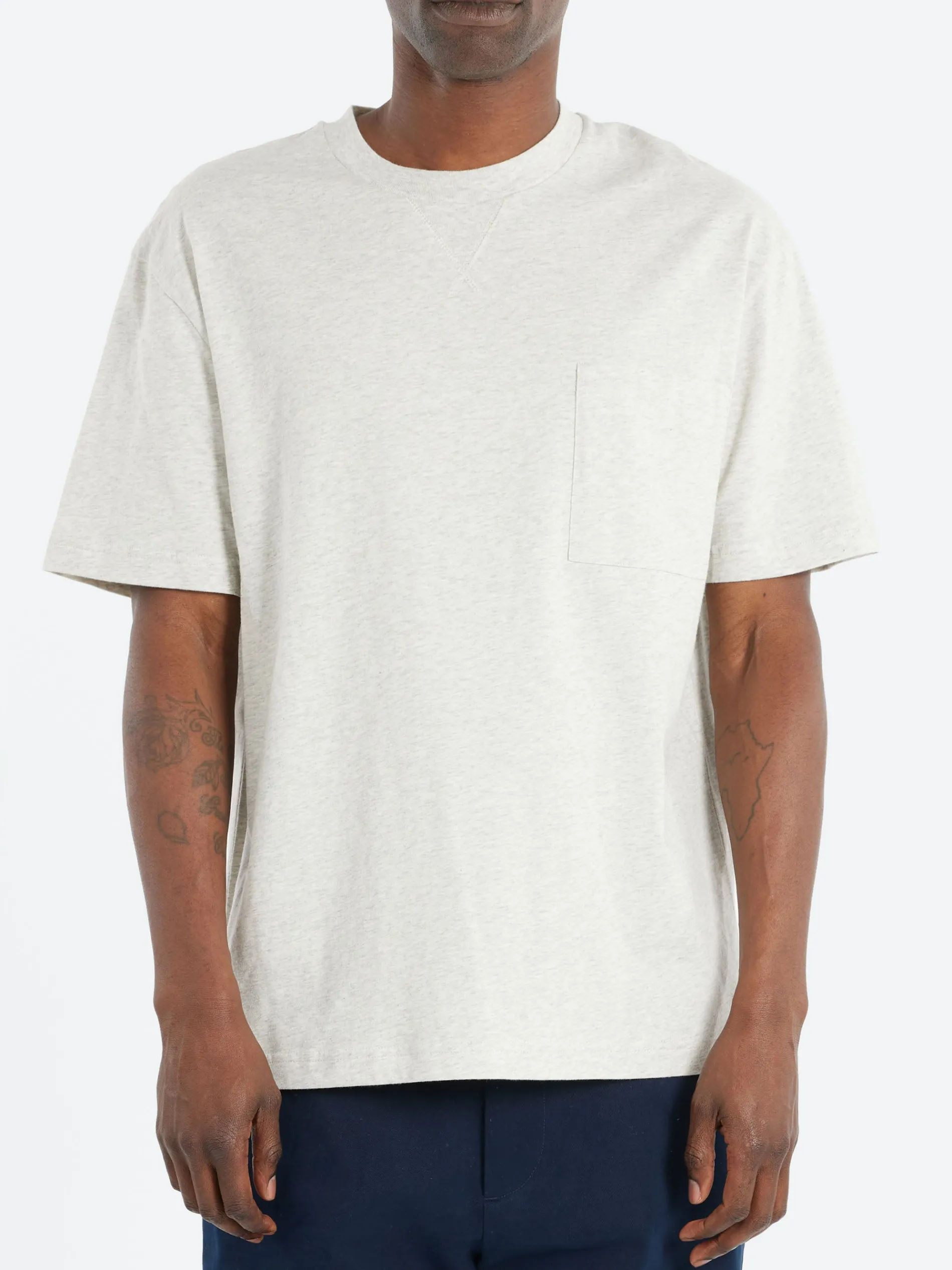 A.P.C. - Label H T-Shirt in Heathered Ecru