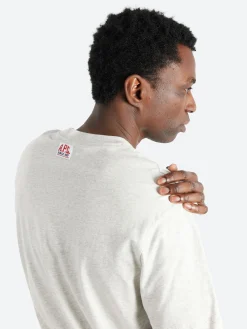 A.P.C. - Label H T-Shirt in Heathered Ecru