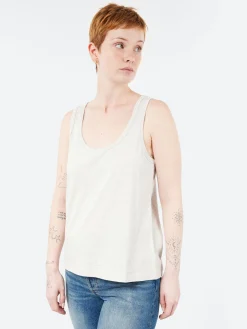 A.P.C. - Label Tank Top in Heathered Ecru