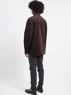 A.P.C. - Mateo Logo Shirt in Dark Brown