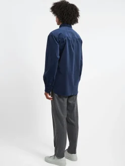 A.P.C. - Mateo Logo Shirt in Steel Blue