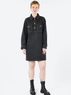 A.P.C. - Mia Dress in Noir Delave