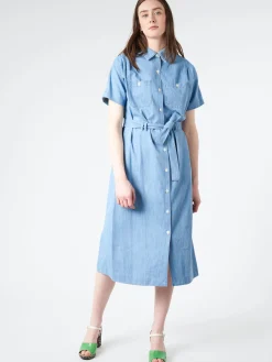 A.P.C. - New Drew Dress in Light Blue