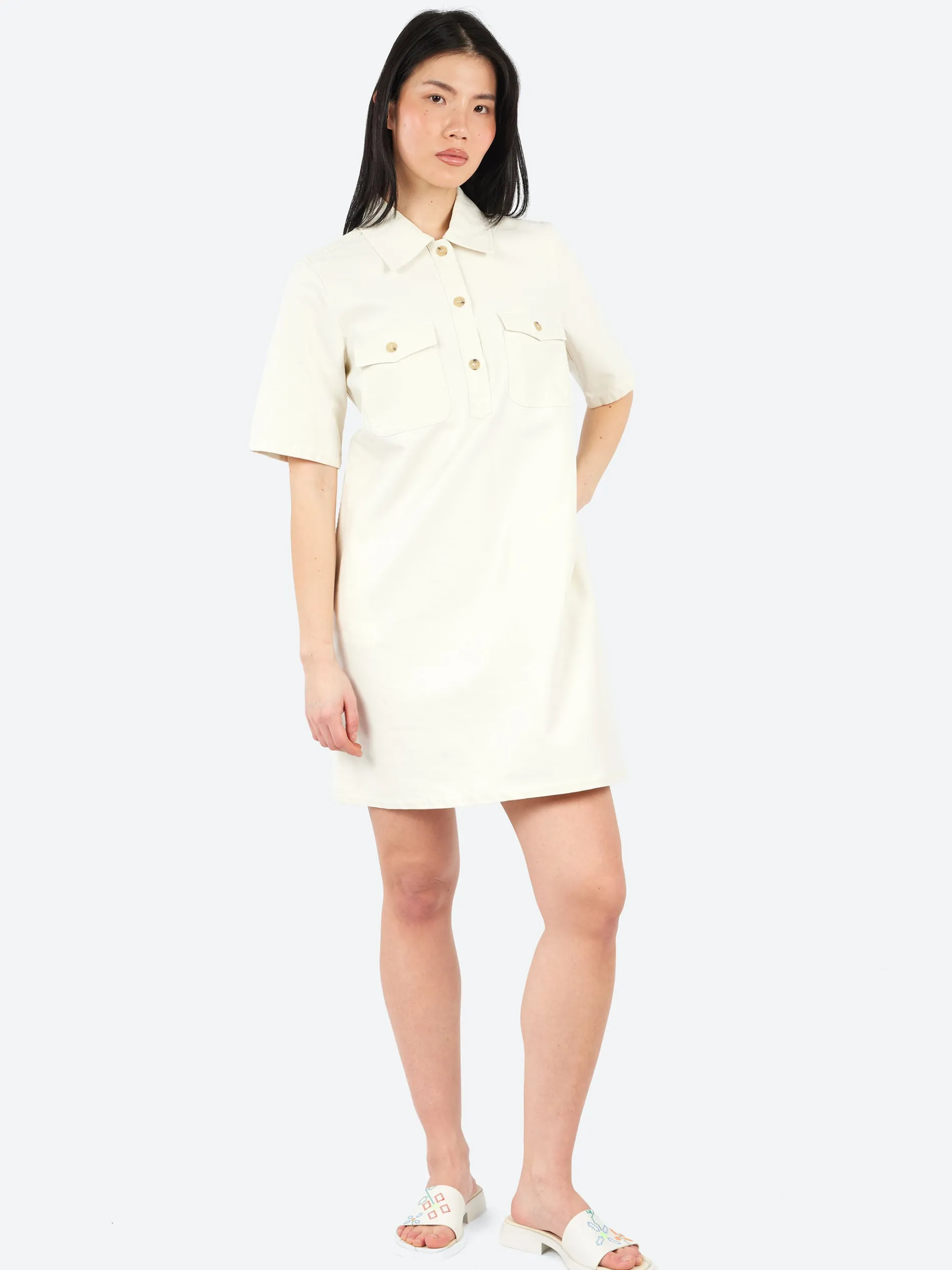 A.P.C. - Selia Dress in Blanc Casse