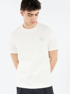 A.P.C. - Standard Rue Madame T-Shirt in Blanc and Bleu