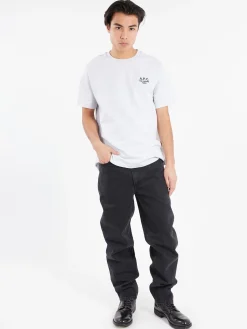 A.P.C. - Standard Rue Madame T-Shirt in Heathered Grey and Black