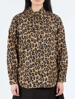 Aspesi - Cotton Shirt with Leopard Print in Maculato