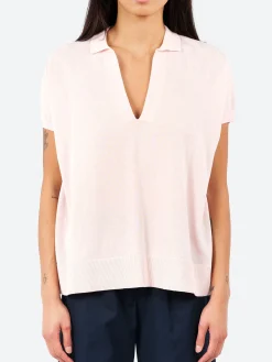 Aspesi - Cotton V-Neck Jumper in Pink