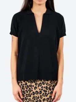 Aspesi - Cotton V-Neck Jumper in Black