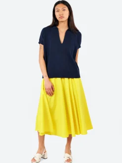 Aspesi - Cotton V-Neck Jumper in Navy