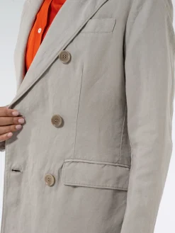 Aspesi - Double-Breasted Gabardine Blazer in Beige