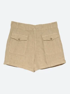 Aspesi - Garment-Dyed Linen Shorts in Beige