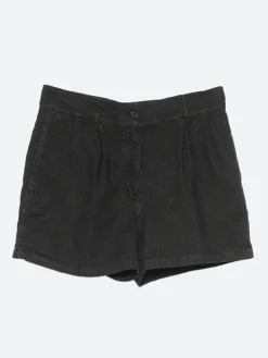 Aspesi - Garment-Dyed Linen Shorts in Nero