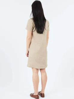 Aspesi - Slub Linen Short Dress in Sand