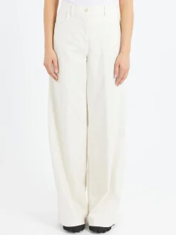 Aspesi - Stretch Fustian High-Waisted Trousers in Ice