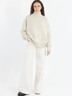 Aspesi - Stretch Fustian High-Waisted Trousers in Ice