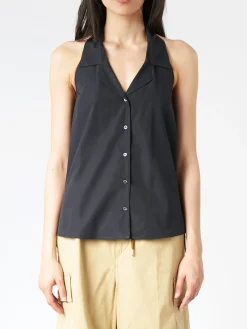 Aspesi - Vest Halter Top in Black