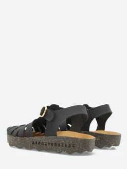 Asportuguesas - Calix Fisherman Sandal in Black