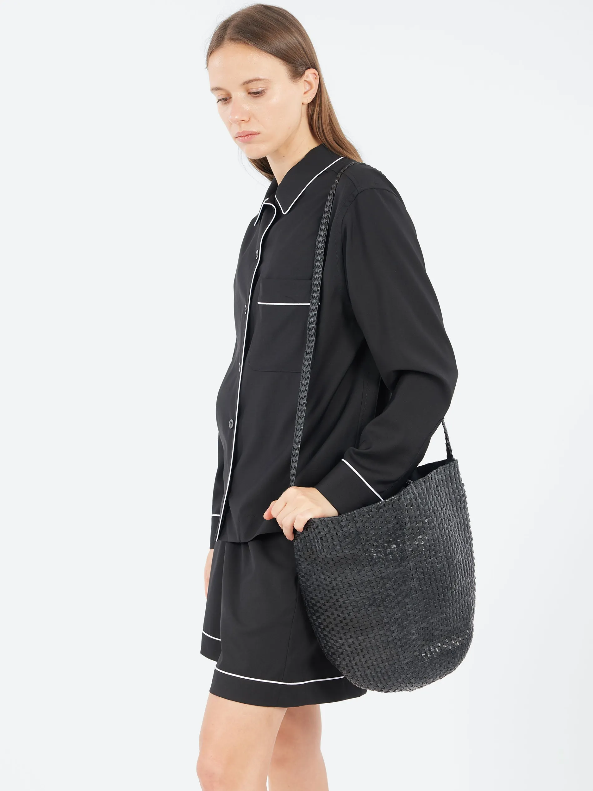 Barena Venezia - Secchiello Braided Bag in Nero