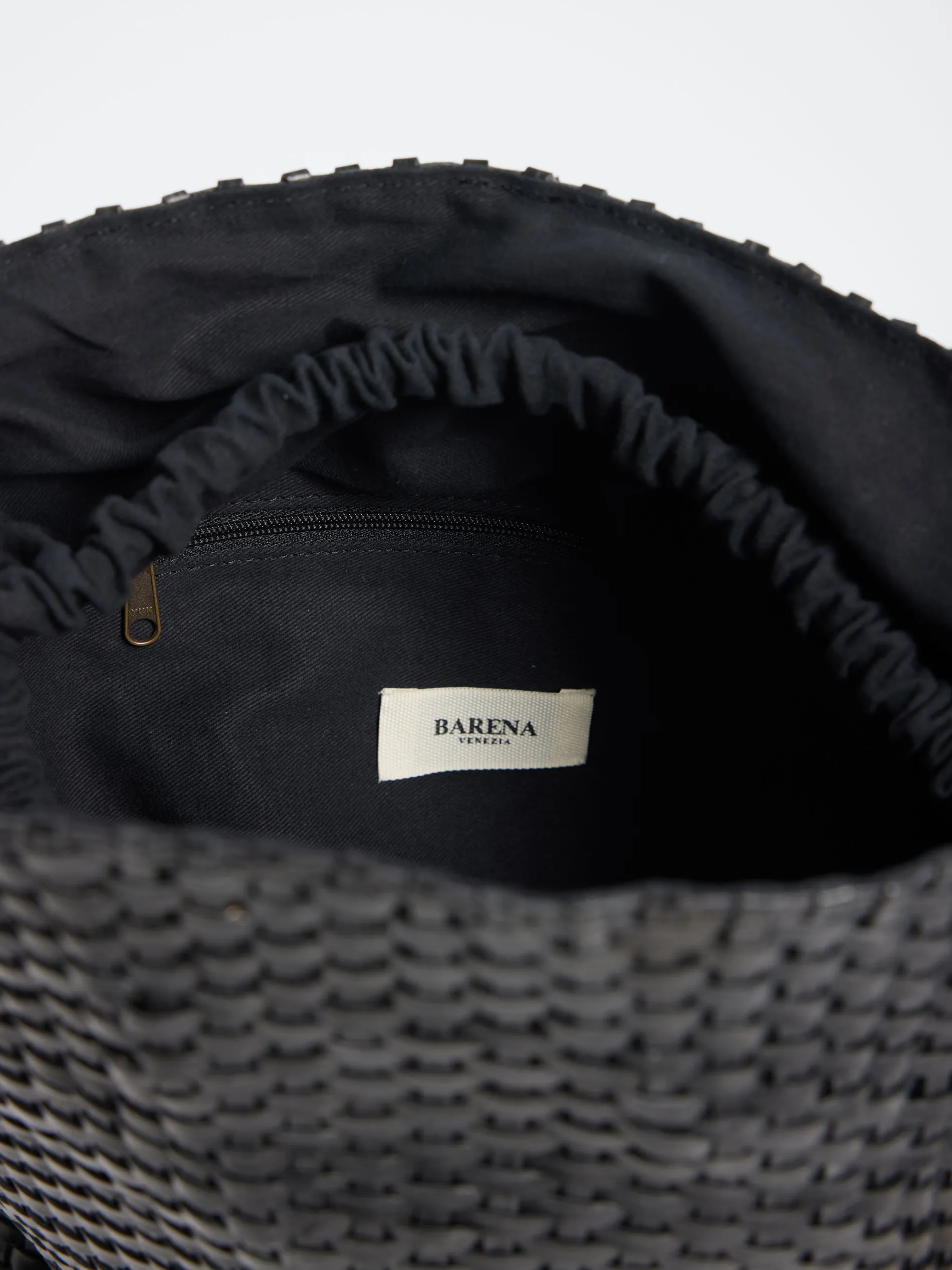 Barena Venezia - Secchiello Braided Bag in Nero