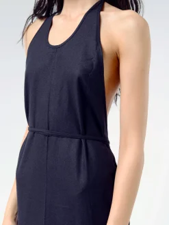 Baserange - Apron Dress in Black