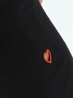 Baserange - Heart Highwaist Bell Pants in Black