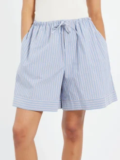 Baserange - Limber Shorts in Red Blue Stripe