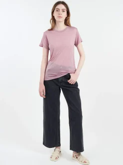 Baserange - Lyocell Tee Shirt in Still Purple