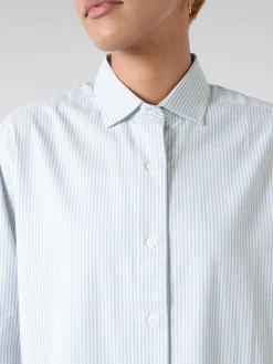 Baserange - Ole Shirt Dress in Stripe