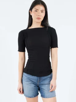 Baserange - Omato 3/4 Tee in Black
