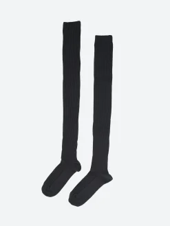 Baserange - Overknee Socks in Black
