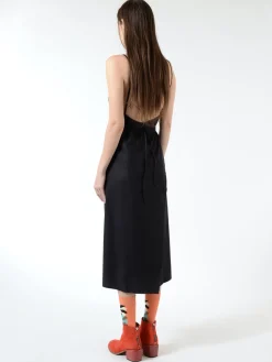 Baserange - Yumi Apron Dress in Black