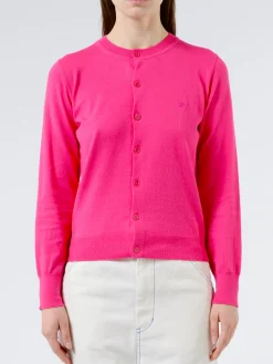 BEAMS BOY - 12 Gauge Embroidery Cardigan in Fuchsia