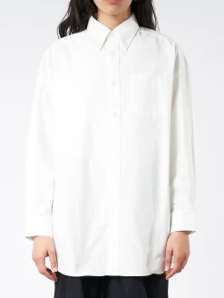 BEAMS BOY - Big Button Down Shirt in Off White