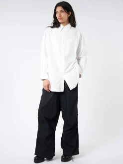 BEAMS BOY - Big Button Down Shirt in Off White