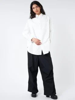 BEAMS BOY - Big Button Down Shirt in Off White