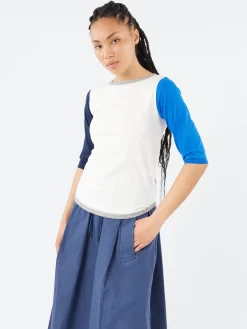 BEAMS BOY - Boat Neck T-Shirt in New Crazy