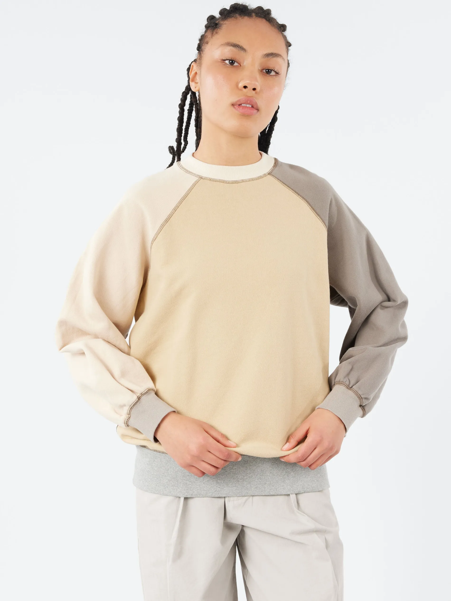 BEAMS BOY - Crazy Sweatshirt in Beige