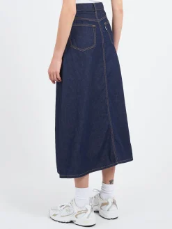 BEAMS BOY - Denim Maxi Skirt in Indigo