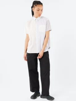 BEAMS BOY - Short Sleeve Button Down Shirt in Beige