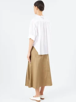 BEAMS BOY - S/S Frill Shirt in Black