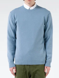 BEAMS PLUS - 7 Gauge Lilyan Crew Neck Knit in Sax